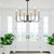 Black and Gold Chandelier, 6-Light Farmhouse Chandelier for Dining Room Lighting Fixtures Hanging