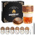 Electric Whiskey Smoker Kit - 7 Led Light, 6 Flavors Wood Chips, Gold Magnetic Old Fashioned Smoker Kit
