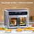 HotKing Dual-Zone Air Fryer Toaster Oven Combo, 28 QT Extra Large, Non Toxic Stainless Steel Convection Oven with French Door