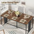 Dining Table for 6-8, 63" Large Kitchen Table, Industrial Dining Room Table, Wooden Rectangular Table with Adjustable Feet
