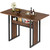 47.2 Inch Dining Table for 4, Kitchen Table with Storage, Morden Dining Room Table, Easy Assembly, Walnut CZ01BH