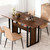 47.2 Inch Dining Table for 4, Kitchen Table with Storage, Morden Dining Room Table, Easy Assembly, Walnut CZ01BH