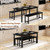 Recaceik Dining Table Set for 4 Kitchen Dining Room Set with 2 Dinner Benches