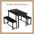 Recaceik Dining Table Set for 4 Kitchen Dining Room Set with 2 Dinner Benches