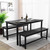 Recaceik Dining Table Set for 4 Kitchen Dining Room Set with 2 Dinner Benches