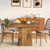LITTLE TREE 31.5" Small Dining Table for 4, Farmhouse Kitchen Table with Walnut Finish