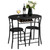 VINGLI 3 Piece Dining Set,Small Kitchen Table Set for 2,Breakfast Table Set,Kitchen Wooden Table and 2 Chairs for Small Space/Dining Room