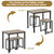 Yaheetech 3 Piece Dining Table Set - Kitchen Table & Chair Sets for 2 - Compact Table w/ 2 Stools