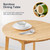 HOOBRO Bamboo Dining Table, Round Dining Table for 2, 27.5" Kitchen Table for Small Space, Writing Table