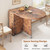 Jocoevol Folding Dining Table for 4 Kitchen Dining Room DinnerTable with Storage Drawer Space Saving Oval Foldable Drop Leaf Gateleg Furniture for Small Space (Vintage, 47 * 23.6 * 30)