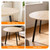 VINGLI Round Dining Table for 2-4, 35in Modern Dining Room Table with Metal Base