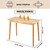 47.2" Dining Table for 4 People, Wood Kitchen Table, Rectangular Dining Room Table