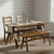 LukeAlon Solid Wood Dining Chairs, Rustic Farmhouse Kitchen Chairs 18" Seat Height