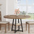 GAOMON 47" Round Dining Table for 4-6 People, Wooden Circle Kitchen Table with Storage Shelf