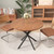 Recaceik Walnut Round Dining Table for 4-6 Person, 39" Mid-Century Modern Round Dining Room Table
