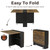 Tiptiper Folding Dining Table with 6 Wheels, Drop Leaf Tables for Small Spaces, Foldable Dining Table