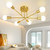 CANMEIJIA Modern Sputnik Chandelier, Ceiling Light Fixture Flush Mount 6-Lights Gold Chandeliers for Living Room