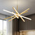 Modern Sputnik Chandelier Ceiling 82W LED Gold Pendant Light Embedded Mount Chandeliers