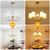Modern Gold Chandelier Dining Room Light Fixture Over Table,5-Light Farmhouse Chandeliers
