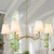 Brass Gold Chandeliers for Dining Room, 36" 6 Light Antique Modern Chandelier