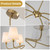 Brass Gold Chandeliers for Dining Room, 36" 6 Light Antique Modern Chandelier