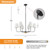 31.5" Dining Room Chandelier with Shades, Modern 6 Light Pendant Lights Kitchen Island Gold and Black Chandelier