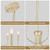 Gold Chandelier, 6-Light Farmhouse Chandeliers for Dining Room