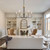 Modern Black and Gold Chandelier,6-Light Farmhouse Chandelier