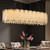 Modern Gold Rectangle Chandeliers for Dining Room Kitchen Island Light Fixture