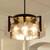 Black Chandelier for Dining Room Light Fixture, 4 Light Entryway Light Fixture