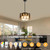 Black Chandelier for Dining Room Light Fixture, 4 Light Entryway Light Fixture