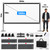 120inch Outdoor Projector Screen with Stand: 16:9 4K HD Portable Projector Screen Outdoor Indoor - Front/Rear Movie Screen with Carry Bag, Sandbag - Projection Screen for Backyard, Camping, Theater