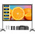 XIAOHUI 120 inch Outdoor Projector Screen with Stand, Portable Projector Screen with Carry Bag Windproof Fixing Rope Set, 4K Anti Light Glare Movie Projection Screen for Room Outside Home Theate