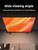 100" Portable Non-Tension Matte White Manual Pull Up Projector Screen,178°Viewing Angle Movie Screen,Outdoor Projector Screen Wrinkle-Free Design for Backyard Movie Night