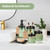Green Bathroom Accessories Set, 6Pcs Mason Jar Glass Bathroom Set,