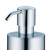 Liquid soap Dispenser of Brass in Silver, 7 x 7 x 24 cm