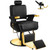 Barbershop Reclining, Black Gold Professional Hydraulic