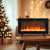 16" Small Freestanding Electric Fireplace Heater - Fire Places Electric Fireplace Stove with Realistic 3D Flames