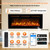 Winado 42" Electric Fireplace, Inserts/Wall Mounted Fireplace Heater with Remote Control, 12 Adjustable Flame Colors