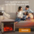 LifeSmart Electric Fireplace Heater w/ 3 Heating Elements, 1500W, Faux Stone & Oak Wood - Mounted Indoor Infrared Heater for Home
