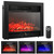 COSTWAY Electric Fireplace Inserts 28.5-inch Wide, 750W/1500W Wall Recessed and Freestanding Fireplace with 3 Flame Colors