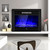 COSTWAY Electric Fireplace Inserts 28.5-inch Wide, 750W/1500W Wall Recessed and Freestanding Fireplace with 3 Flame Colors