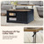 Farmhouse Lift Top Coffee Table, Wood Square Coffee Table with Sliding Barn Door and Adjustable Shelf