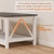 Farmhouse Coffee Table, White Oak Coffee Table for Living Room,