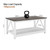 Farmhouse Coffee Table, White Oak Coffee Table for Living Room,