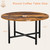 Round Coffee Table, 23.6" Small Coffee Tables for Living Room, Circle Coffee Table with Metal Frame