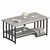 2-Tier Coffee Table with Storage, 39.4" Farmhouse Wooden Center Table, Easy to Assemble, for Living Room, Wash Gray