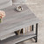 2-Tier Coffee Table with Storage, 39.4" Farmhouse Wooden Center Table, Easy to Assemble, for Living Room, Wash Gray