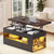 Itaar Lift Top Coffee Table, 4 in 1 Coffee Tables with Storage and Hidden Compartment