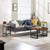 Modern Vintage Dark Brown Coffee Table and Side Table for Living Room, Office, Apartment